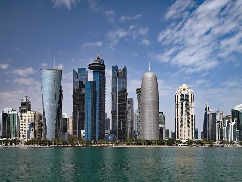 أفق الخليج الغربي — الدوحة